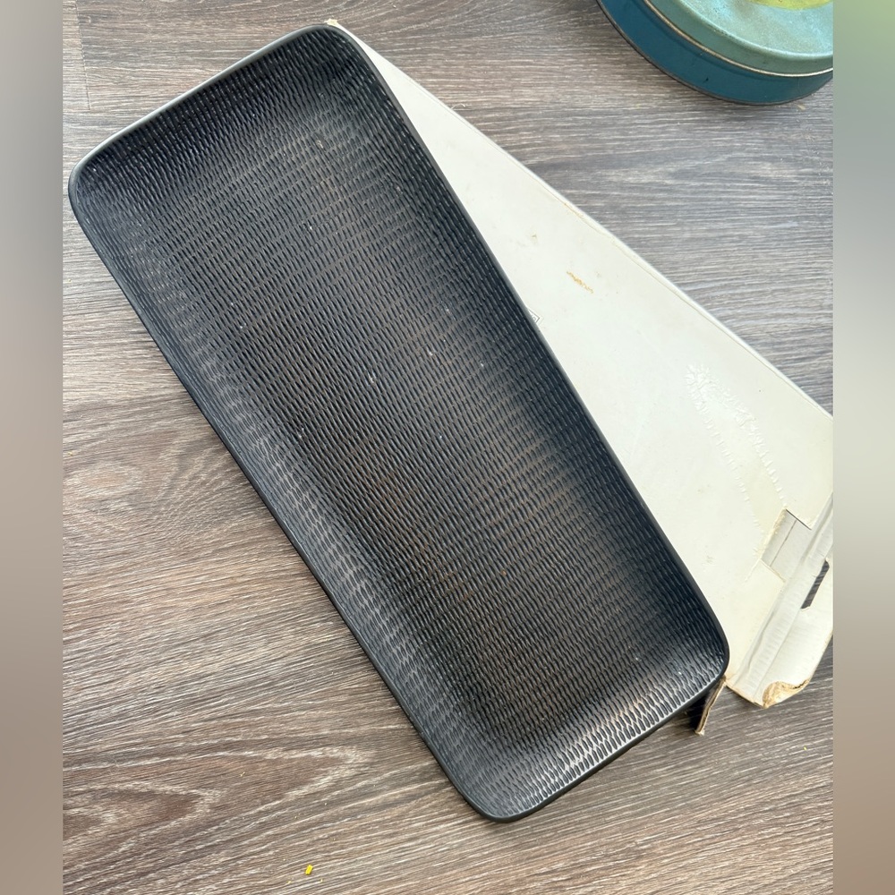 Crate&Barrel Black Decorative Tray